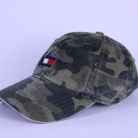 0299-Tommy Hilfiger Camo Dad Hat – 100% Cotton Adjustable Strapback - Picture 2 of 8